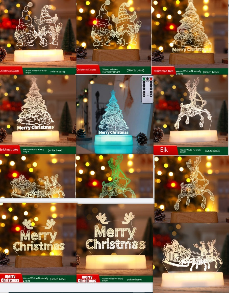 Christmas Decoration 3D  Acrylic Lamp Christmas Special