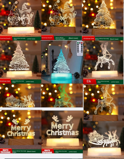 Christmas Decoration 3D  Acrylic Lamp Christmas Special