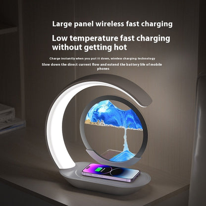 Creative Desktop Wireless Charger Fast Sand Painting Light